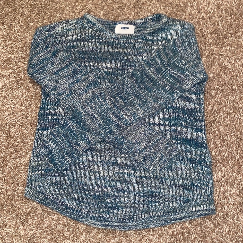 Blue Marled Girls Sweater - Size S/P (6/7)